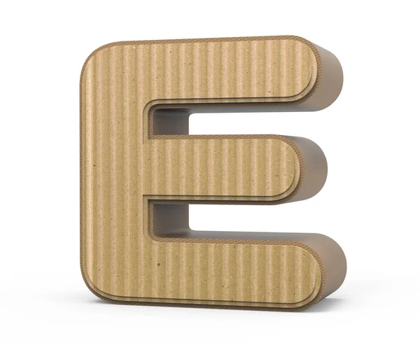 Korrugerade bokstaven E — Stockfoto