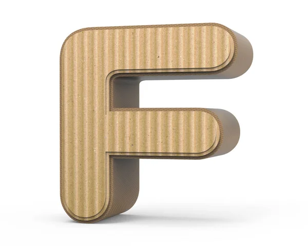 Corrugated letter F — Zdjęcie stockowe