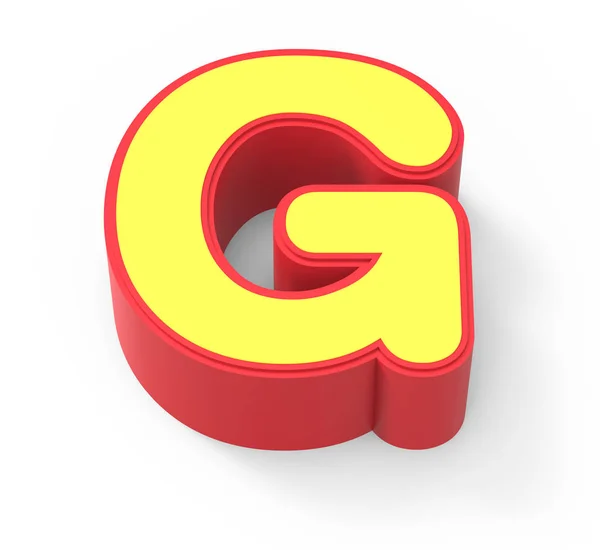 Gele letter G — Stockfoto