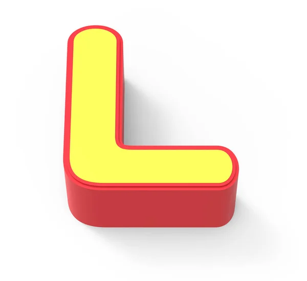 Желтая буква L — стоковое фото
