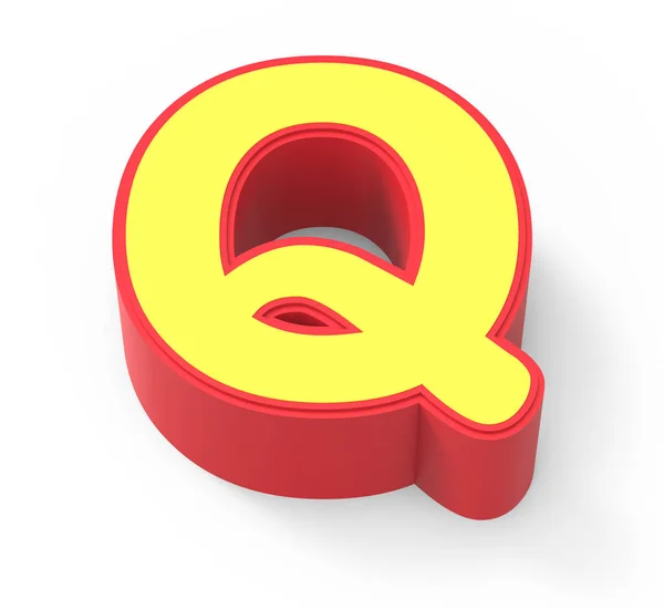 Letra amarela Q — Fotografia de Stock