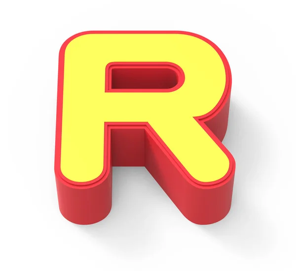 Yellow letter R — Stock Photo, Image