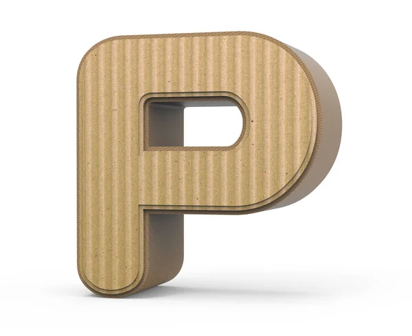 Corrugated letter P — Stock Photo, Image