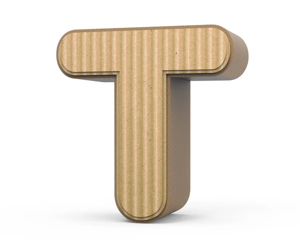 Corrugated letter T — Stock Fotó