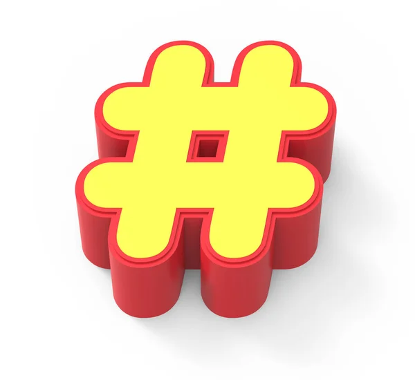 Marque de hashtag jaune — Photo