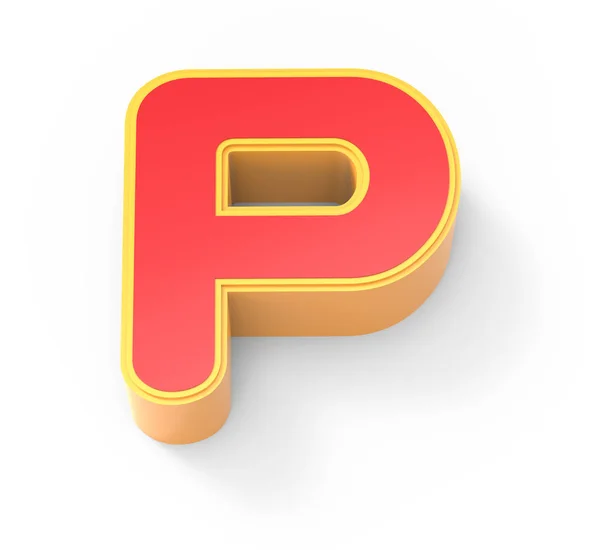 Красная буква P — стоковое фото