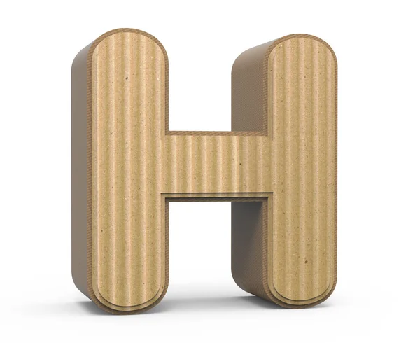 Corrugated letter H — Zdjęcie stockowe