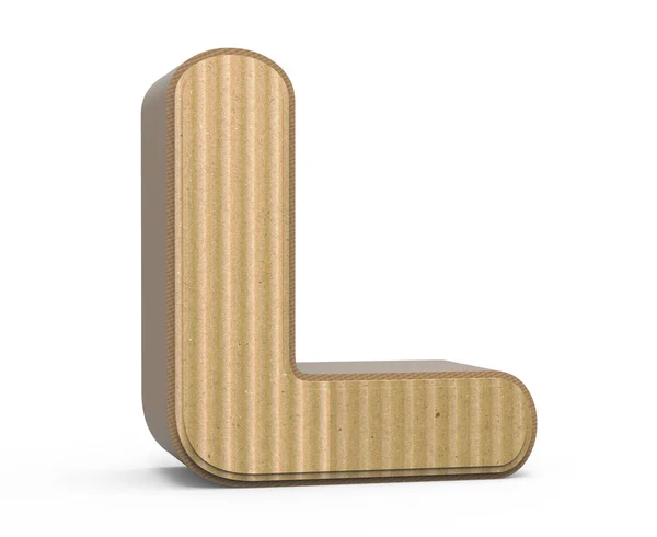Corrugated letter L — Stock Photo, Image