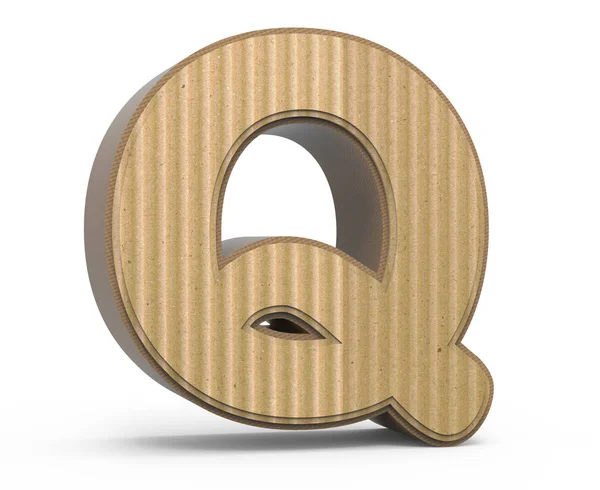 Korrugerade bokstaven Q — Stockfoto