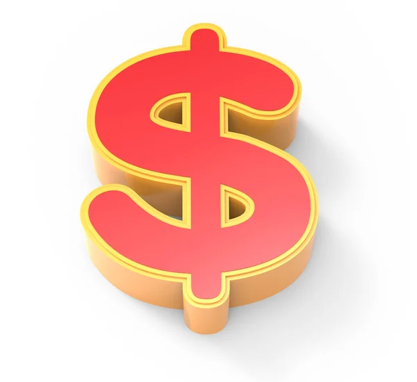 Red money mark — Stock Photo, Image