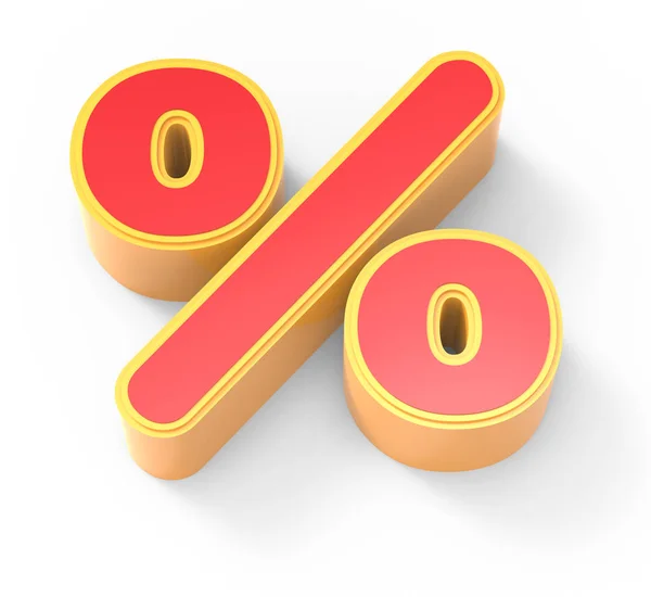Marca percentual vermelho — Fotografia de Stock
