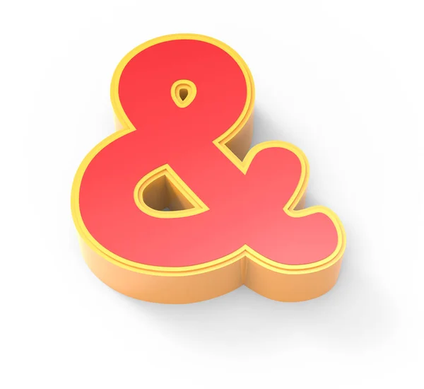 Röd ampersand mark — Stockfoto