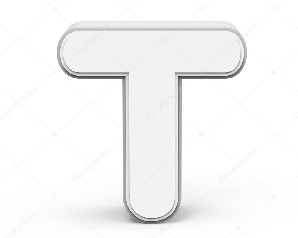 white letter T