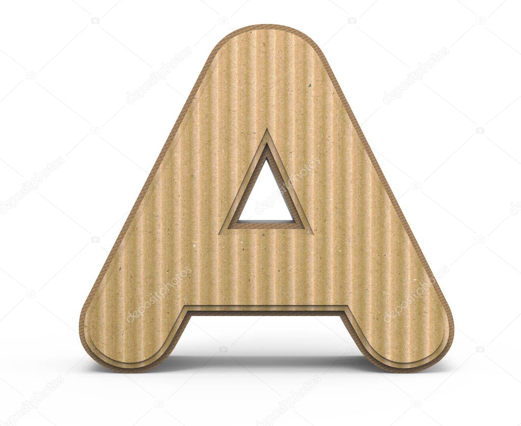 corrugated letter A