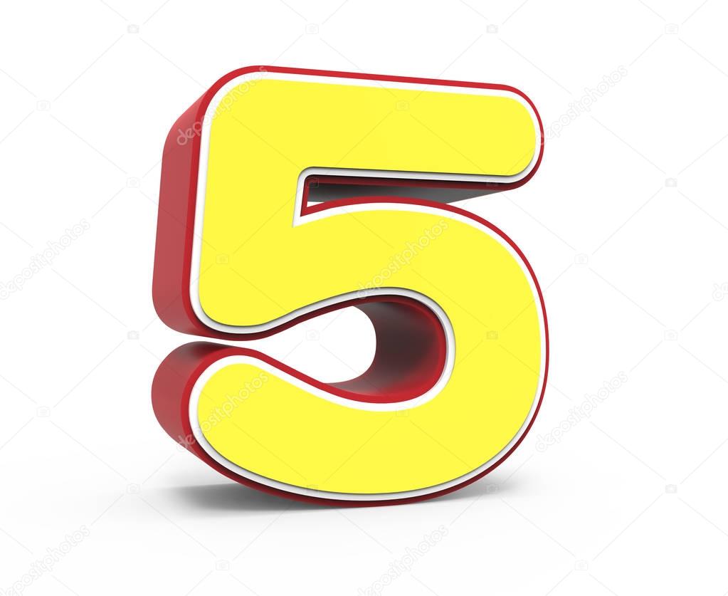 Yellow number 5 — Stock Photo © kchungtw 130798462