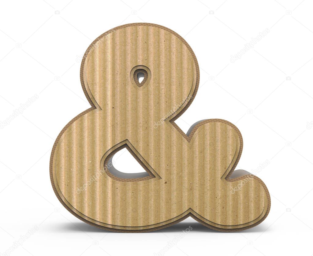corrugated ampersand mark