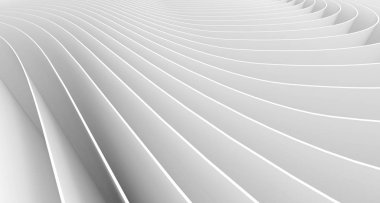 3D render dalgalı kağıt sayfalarının