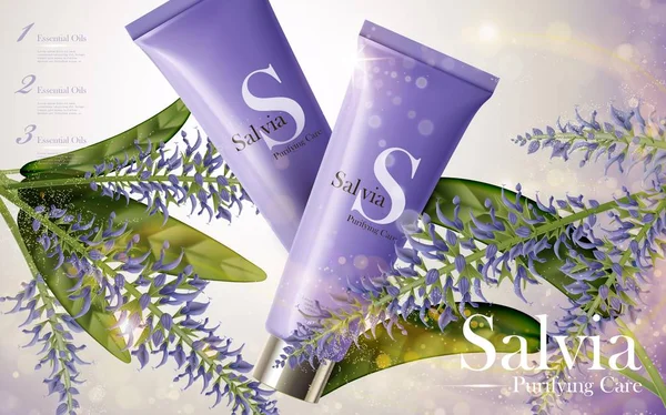 Salvia purifying care — стоковый вектор