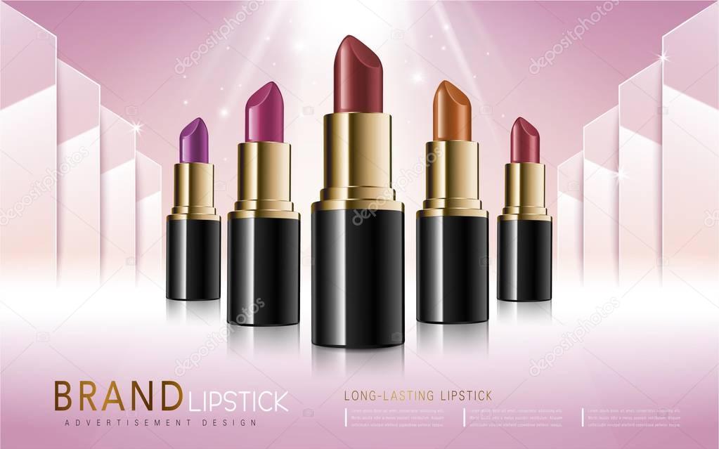 maquete de batom colorido — Vetor de Stock © kchungtw 131352380