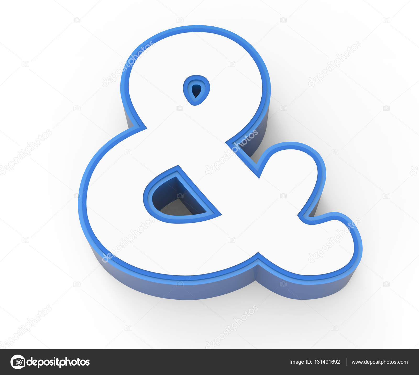 Blue framed white ampersand mark Stock Photo by ©kchungtw 131491692