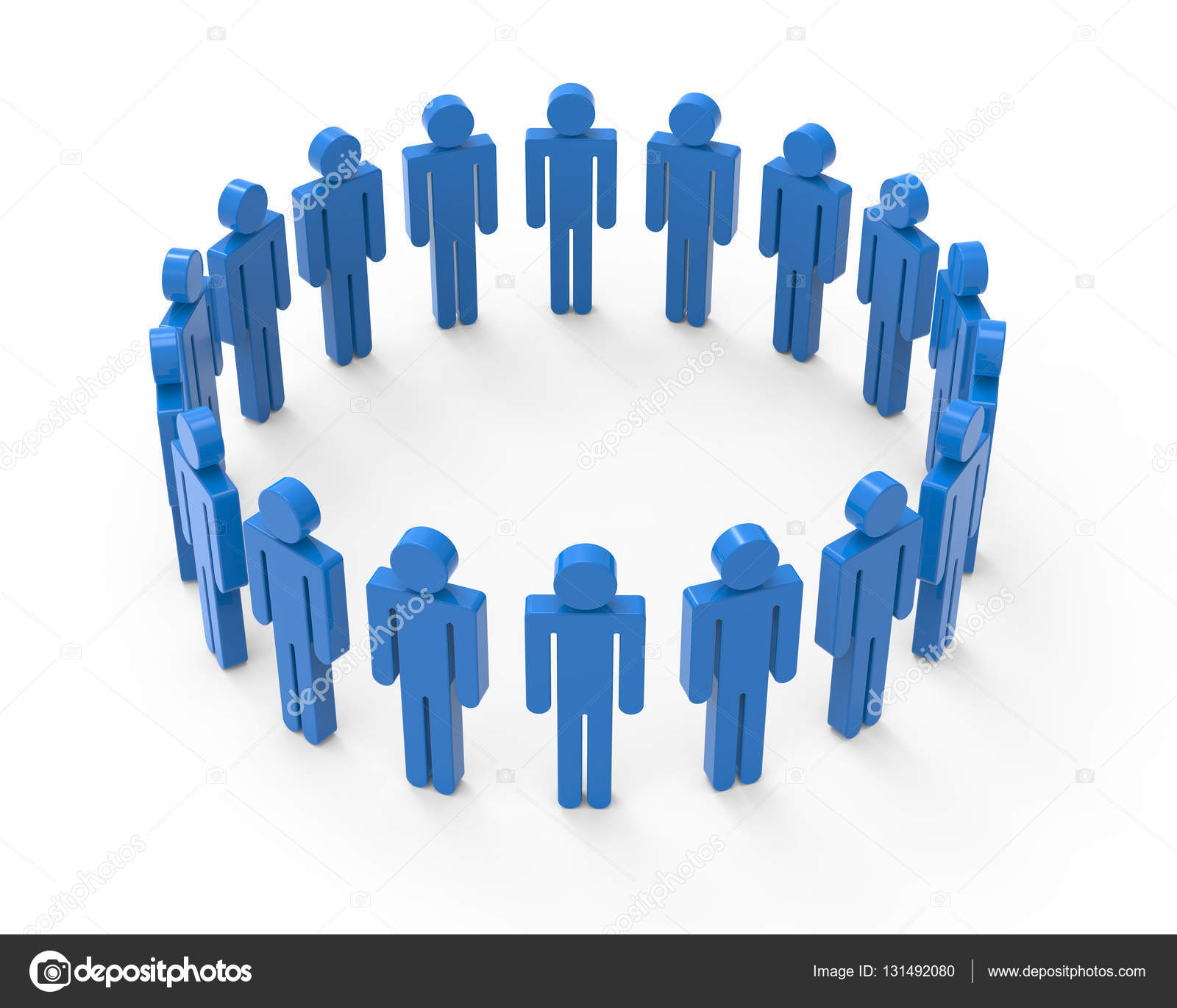 circle of blue men images — Stockfoto © kchungtw #131492080
