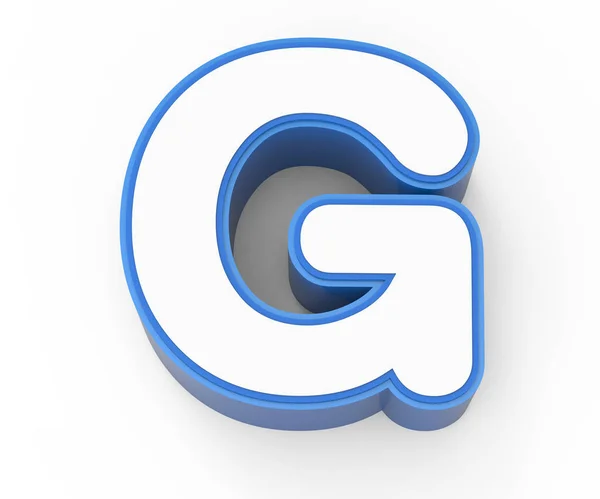 Blue framed white letter G — Zdjęcie stockowe