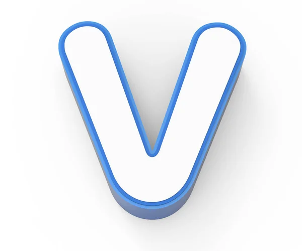 Kék keretes fehér levél V — Stock Fotó