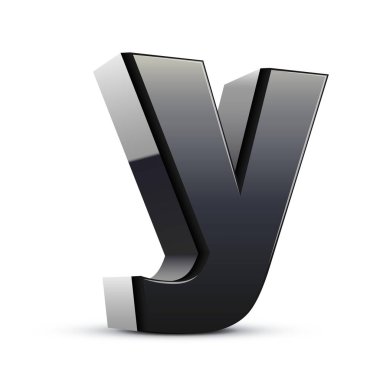 küçük siyah harf Y