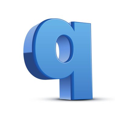 küçük mavi harf Q