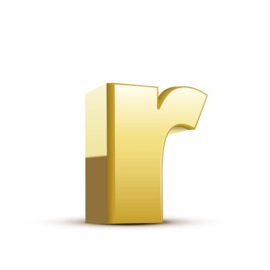 küçük bronz harf R