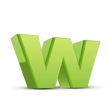 küçük yeşil çimen harf W