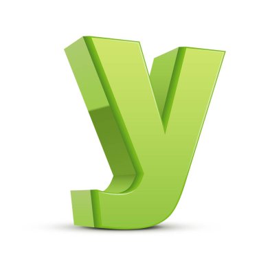 küçük yeşil çimen harf Y