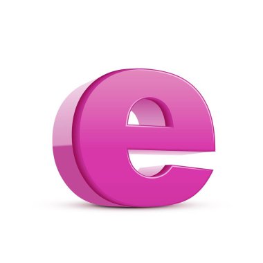 küçük hafif pembe harf E