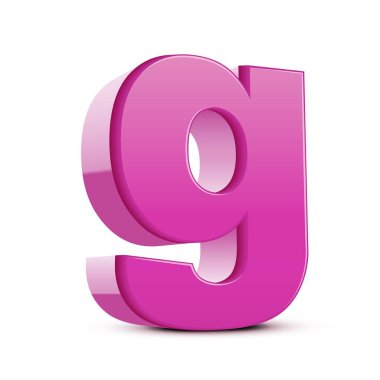 küçük hafif pembe harf G