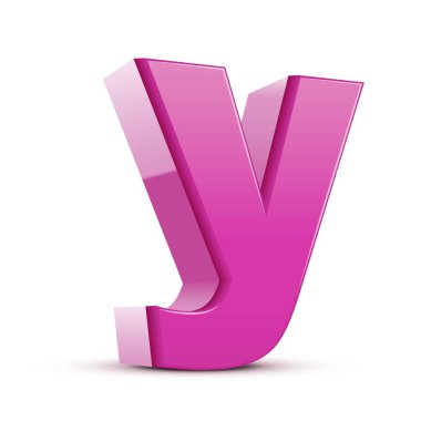 küçük hafif pembe harf Y