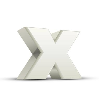 küçük beyaz harf X