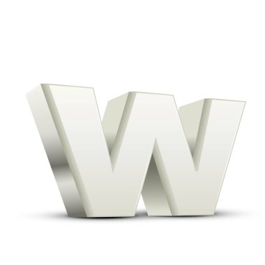küçük beyaz harf W