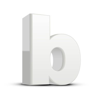 küçük sıva beyaz harf B