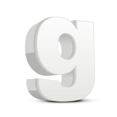 lowercase plaster white letter G