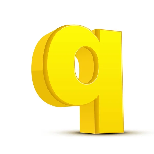 Küçük sarı harf Q — Stok Vektör