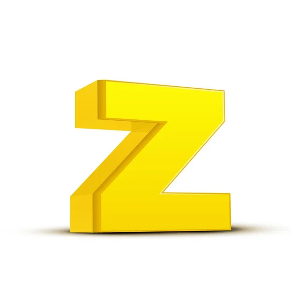 Lowercase yellow letter Z — Stock Vector