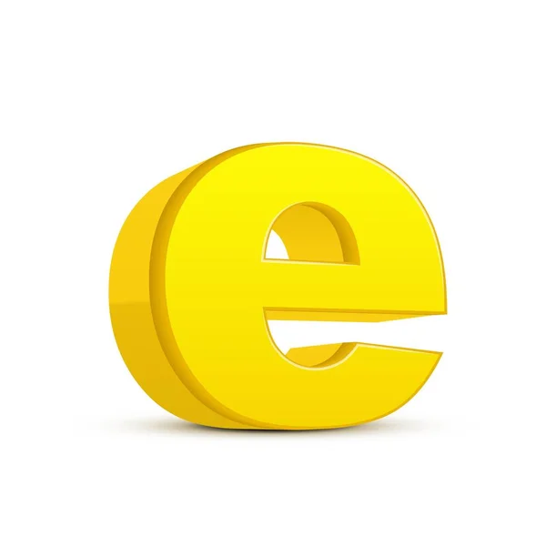 Lowercase yellow letter E — Stock Vector