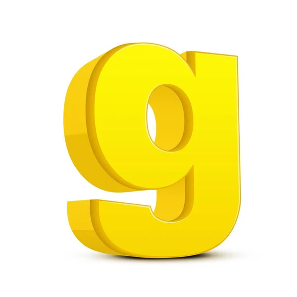 Letra amarela minúscula G — Vetor de Stock