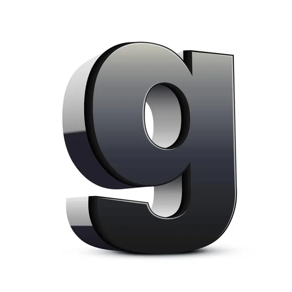 Lowercase black letter G — Stock Vector