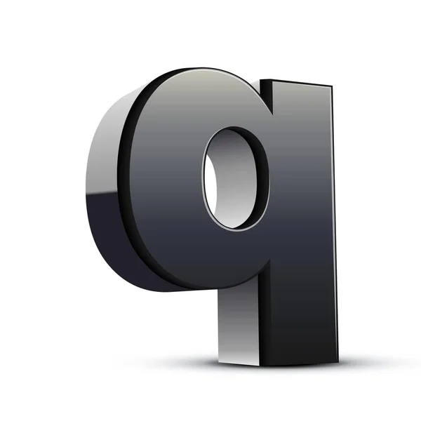 Gemener svart bokstaven Q — Stock vektor