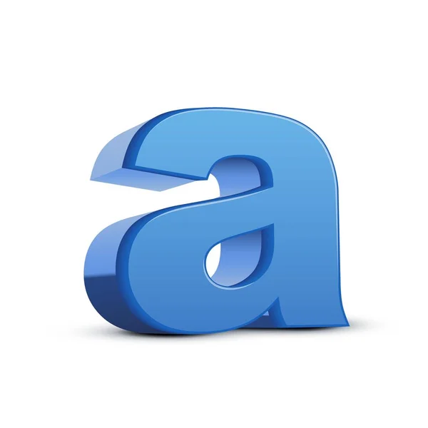 Lowercase blue letter A — Stock Vector