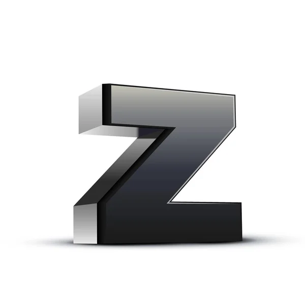 Lowercase black letter Z — Stock Vector