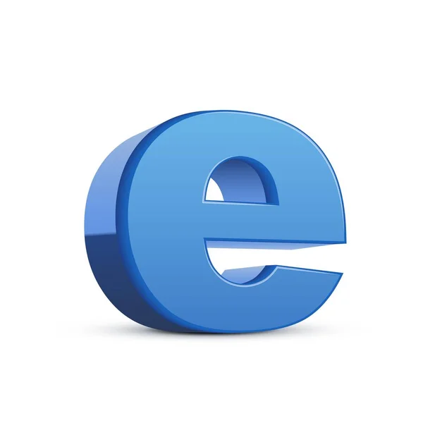 Lowercase blue letter E — Stock Vector