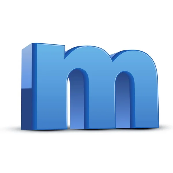 Lettre bleu minuscule M — Image vectorielle