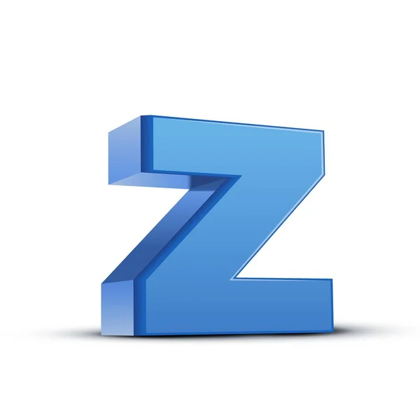 Kleine blauwe letter Z — Stockvector